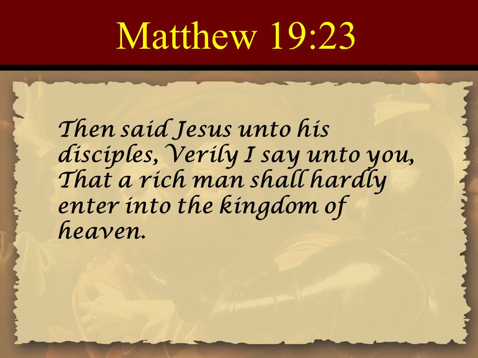 Matthew 19:23
