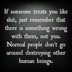 Normal people do not destroy other people