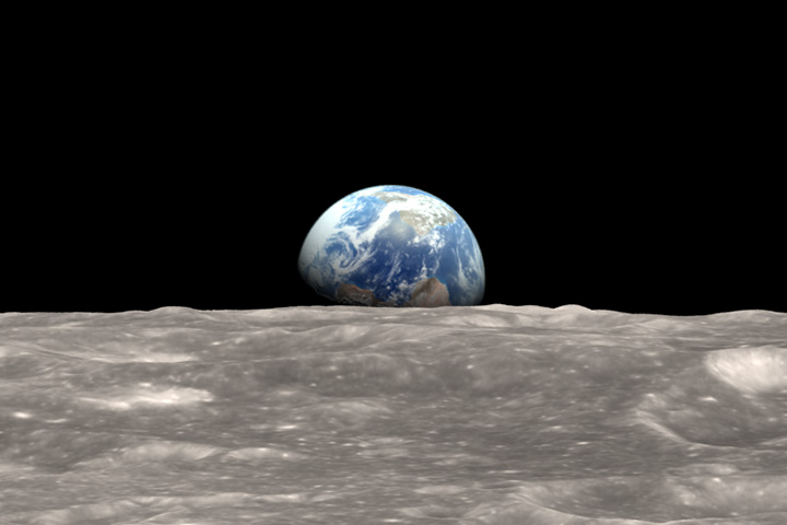 Earth rise Apollo 8 color