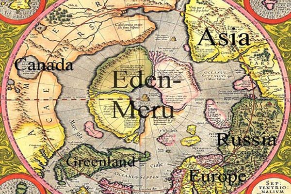 Unknown-Map-of-the-North-Pole-Identifed-as-the-Garden-of-Eden-and-Mount-Meru